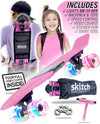 SKITCH® LED+ PINK BUBBLEGUM Skateboard For Kids And Beginners Mini Cruiser Board Gift Set (LED ON/OFF)