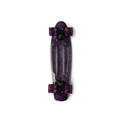 SKITCH® LED+ PURPLE GALAXY Skateboard For Kids And Beginners Mini Cruiser Board Gift Set (LED ON/OFF)