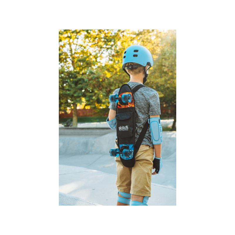 SKITCH® LED+ FIRE & ICE Skateboard For Kids And Beginners Mini Cruiser Board Gift Set (LED ON/OFF)